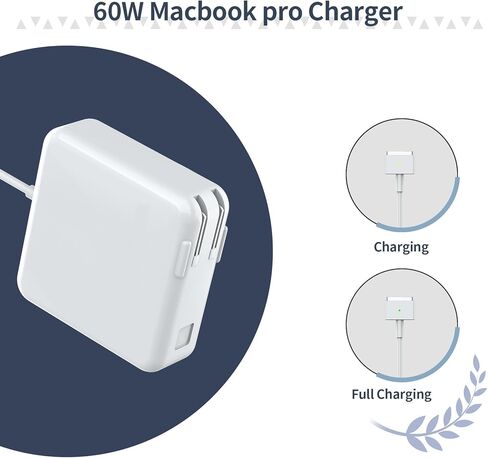 شاحن كمبيوتر محمول بقدرة 60 وات متوافق مع T-tip Mac Book pro Retina مقاس 13 بوصة ومحول طاقة Mac Book Air (أحدث 2012) in Kuwait