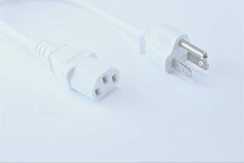 OMNIHIL [UL Listed] White 8 Feet Long AC Power Cord Compatible with Epson Powerlite Home Cinema 3700 in Saudi Arabia