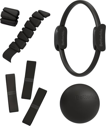 BetterMe Bubble Butt Kit – Pilates Ring, Weight Bands, Soft Ball & Loop Bands – Glute Training Pilates Kit for Women – Home Workout Pilates Equipment Set in Saudi Arabia