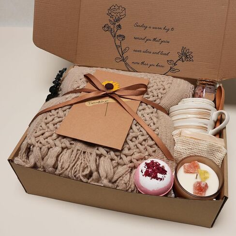 Cozy Care Package for Women – Warm & Comforting Thinking of You Gift Box for Birthday,BES Friend Gift, Get Well Soon, Sympathy, Self Care,Cancer Care & Encouragement(TAN) in Saudi Arabia
