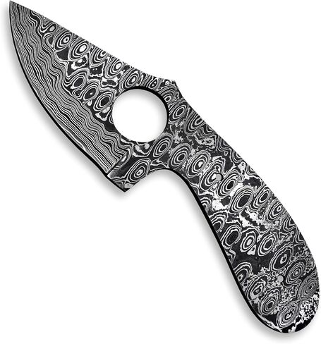 مخصص اليد مزورة دمشق الصلب شفرة فارغة سكين صيد دمشق شفرة الخام اليدوية DIY بها بنفسك سكين صنع العرض شفرة مثبتة in Kuwait