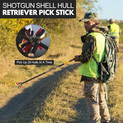 Shotgun Shell Hull Retriever Pick Stick, Collapsible Portable Magnetic Shell Retriever Pickup Pole, Extends Up to 3ft, Shotgun Accessories Four-Section Fold Pickup Grabber Tool with Mesh Carrying Bag in Saudi Arabia