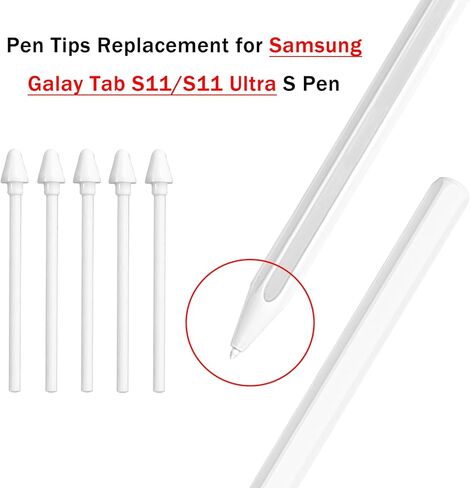 5 Pack Tab S11 S Pen Nibs Replacement for Samsung Galaxy Tab S11 Stylus,Galaxy Tab S11 Ultra S Pen Replacement Tips Compatible with Galaxy Tab S11 Ultra S Pen with Tweezer in Saudi Arabia