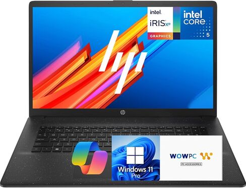 كمبيوتر محمول HP 17 Business (موديل 2025)، شاشة 17.3 بوصة مضادة للتوهج، الجيل الثالث عشر Intel 10-Core i5-1334U (Beats i7-1255U)، AI Copilot Ready، ذاكرة الوصول العشوائي 32 جيجابايت، 1 تيرابايت SSD، HDMI، Microsoft Office، Windows 11 Pro، WOWPC USB in Kuwait