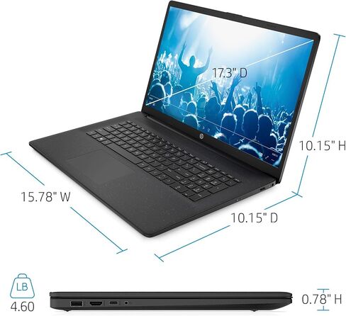 كمبيوتر محمول HP 17 Business (موديل 2025)، شاشة 17.3 بوصة مضادة للتوهج، الجيل الثالث عشر Intel 10-Core i5-1334U (Beats i7-1255U)، AI Copilot Ready، ذاكرة الوصول العشوائي 32 جيجابايت، 1 تيرابايت SSD، HDMI، Microsoft Office، Windows 11 Pro، WOWPC USB in Kuwait