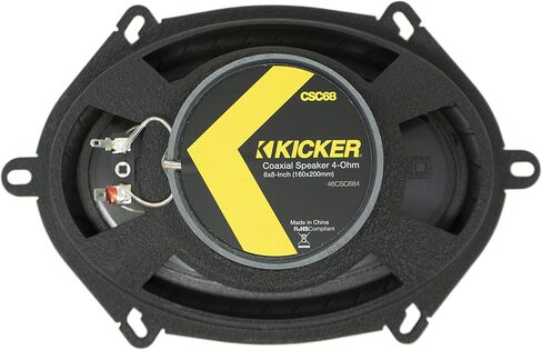 مكبر صوت للسيارة من سلسلة KICKER CS CSC68 مقاس 6 × 8 بوصة، أسود (عبوتان) (متجدد) in Kuwait