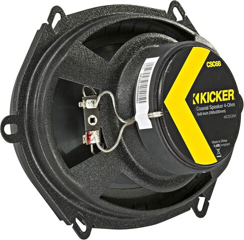مكبر صوت للسيارة من سلسلة KICKER CS CSC68 مقاس 6 × 8 بوصة، أسود (عبوتان) (متجدد) in Kuwait