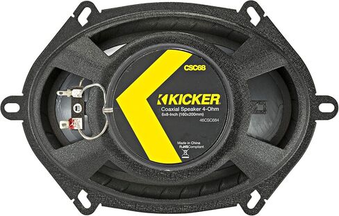 مكبر صوت للسيارة من سلسلة KICKER CS CSC68 مقاس 6 × 8 بوصة، أسود (عبوتان) (متجدد) in Kuwait