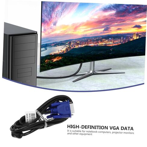2 قطعة كابل Vga إلى Vga متعدد الوظائف لكابل جهاز عرض شاشة الكمبيوتر المحمول in Kuwait