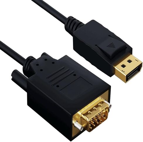 كابل DisplayPort ممتاز مطلي بالذهب بطول 6 أقدام إلى VGA ذكر إلى ذكر - 28AWG in Kuwait