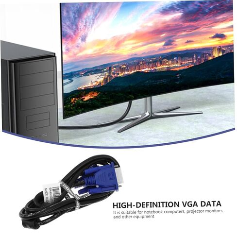 MERRYHAPY 2 قطعة كابل Vga لأجهزة الكمبيوتر المحمول خفيفة الوزن ومدمجة ومتعددة الوظائف RGB in Kuwait