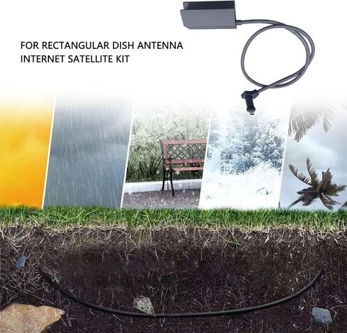 Ethernet Adapter, Plug and Play Satellite Internet V2 Ethernet Wired Network Connection Satellite Internet Extension Cord for V2 Rectangle Dish (2m) in Saudi Arabia