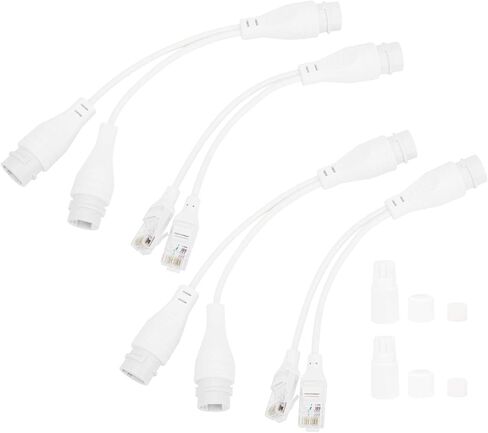 Tyenaza 2Set POE Splitter، كابل محول فاصل 1 إلى 2 CCTV نقل الفيديو حاقن مقاوم للمطر in Saudi Arabia