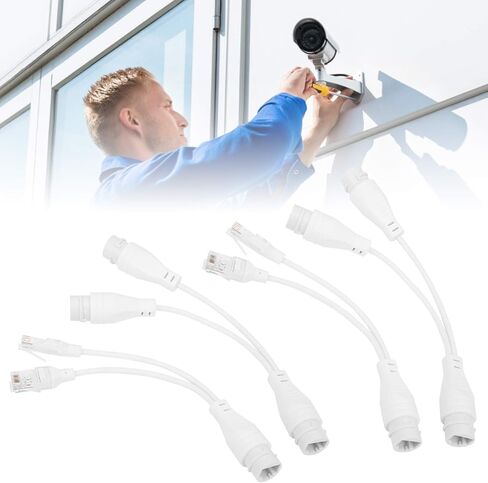 Tyenaza 2Set POE Splitter، كابل محول فاصل 1 إلى 2 CCTV نقل الفيديو حاقن مقاوم للمطر in Saudi Arabia