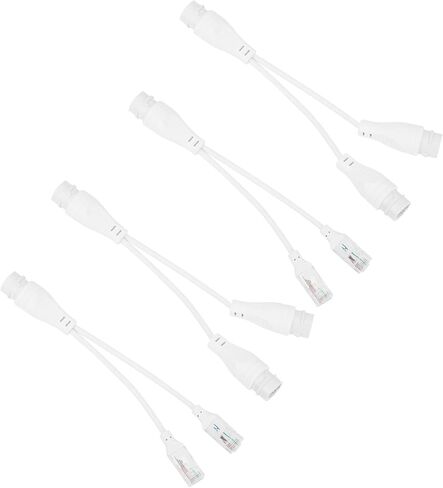 Tyenaza 2Set POE Splitter، كابل محول فاصل 1 إلى 2 CCTV نقل الفيديو حاقن مقاوم للمطر in Saudi Arabia