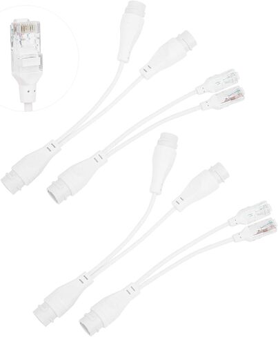 Tyenaza 2Set POE Splitter، كابل محول فاصل 1 إلى 2 CCTV نقل الفيديو حاقن مقاوم للمطر in Saudi Arabia