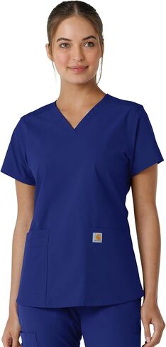 Carhartt Women's V-Neck Knit Panel Scrub Top in Saudi Arabia