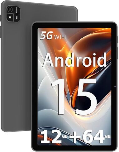 Android 15 Tablet,10 inch Tablets, Octa Core CPU, 12GB+64GB+512GB Expansion, Wi-Fi6, 6000mAh Battery Tablet PC, Dual Camera, 1280x800 Display Screen, Widevine L1 Google Kids Space in Saudi Arabia