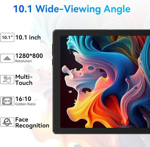 تابلت Android 14، ثماني النواة 10 بوصة، 8 جيجابايت + 64 جيجابايت (قابل للتوسيع حتى 1 تيرابايت)، تابلت أندرويد مع بلوتوث 5.3، واي فاي 6، كاميرا مزدوجة، 5 ميجابكسل + 8 ميجابكسل، معرف الوجه، 4G لاسلكي (أسود) in Kuwait
