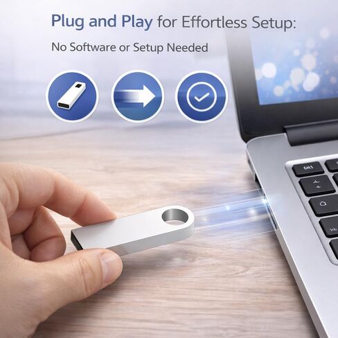 32GB Car USB 2.0 Mini Flash Drive, Silver, Chips, Stable Transmission, Plug and Play, Wide Compatibility for Vehicles, Laptops, and More in Saudi Arabia