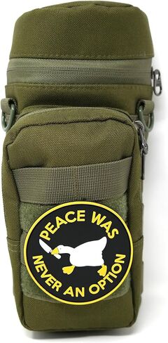 Peace was Never an Option Goose with Knife PVC Hook and Loop Morale Patch | Funny Tactical Patch in Saudi Arabia