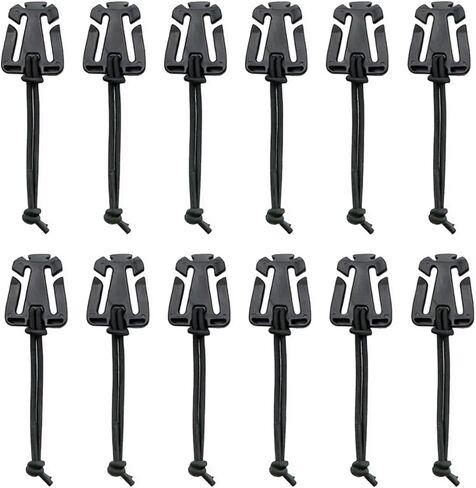 12Pcs Web Dominator Molle Strap Keepers – Elastic String Tactical Clips with Hose Clip, for Hydration Hose Management & Webbing Straps, Ideal for Outdoor Gear, Pouches & Tactical Equipment in Saudi Arabia