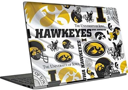 ملصق Skinit للكمبيوتر المحمول متوافق مع HP Envy x360 Convertible 15-ed0047nr (2020) - تصميم نمط Iowa Hawkeyes المرخص رسميًا in Kuwait
