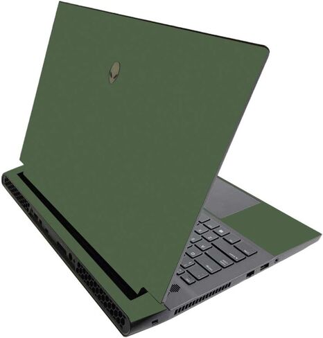 MightySkins Skin for Alienware M17 R3 (2020) & M17 R4 (2021) - Solid Olive | Protective Viny wrap | Easy to Apply and Change Style | Made in The USA (ALWM17R320-Solid Olive) in Saudi Arabia