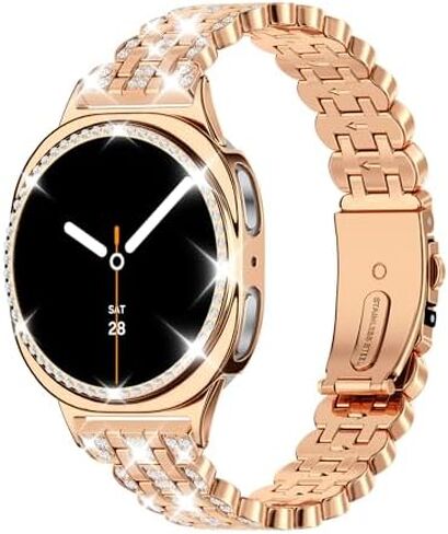 حافظة Bling Band+ متوافقة مع ساعة Galaxy Watch 8 مقاس 40 مم/44 مم، حزام وغطاء بديل للسيدات لساعة Samsung Galaxy Watch8 in Kuwait