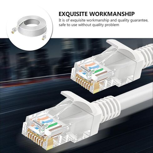 كابل إيثرنت Cat5e سلك ألومنيوم مطلي بالنحاس بطول 50 مترًا لاتصال النطاق العريض لجهاز توجيه الكمبيوتر، كابل جيجابت LAN عالي السرعة للألعاب واستخدام المكتب in Kuwait