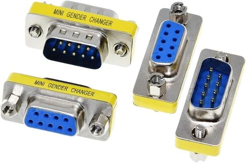 جديد 2026 DB9 9Pin ذكر إلى ذكر/أنثى إلى أنثى/ذكر إلى أنثى مبدل صغير محول RS232 قابس تسلسلي Com C0innector in Kuwait