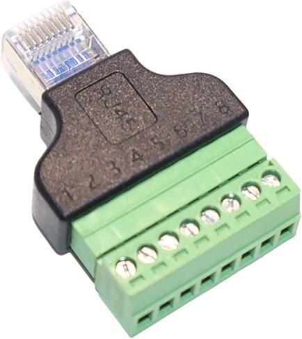 محولات RJ45 ذكر إلى 8Pin محولات محمية بدون لحام لتوصيل كابل إيثرنت بأجهزة توجيه الكمبيوتر وأجهزة التلفاز لإعدادات الشبكات لأجهزة التوجيه والكمبيوتر in Saudi Arabia