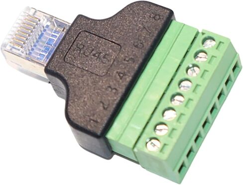 محولات RJ45 ذكر إلى 8Pin محولات محمية بدون لحام لتوصيل كابل إيثرنت بأجهزة توجيه الكمبيوتر وأجهزة التلفاز لإعدادات الشبكات لأجهزة التوجيه والكمبيوتر in Saudi Arabia