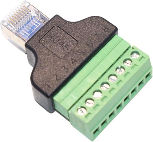 محولات RJ45 ذكر إلى 8Pin محولات محمية بدون لحام لتوصيل كابل إيثرنت بأجهزة توجيه الكمبيوتر وأجهزة التلفاز لإعدادات الشبكات لأجهزة التوجيه والكمبيوتر in Saudi Arabia