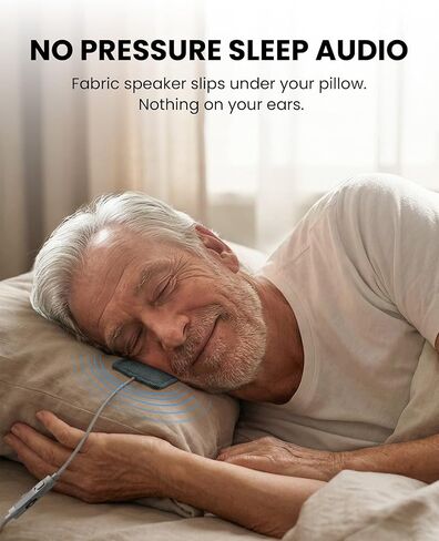 Avantree Slumber Mini – Ultra-Thin Wired Pillow Speaker for Sleeping, Soft Bedtime Audio, No Charging Needed, Sleeping Headphones for Podcasts & Audiobooks, in-Line Volume Control, USB-C & AUX in Kuwait