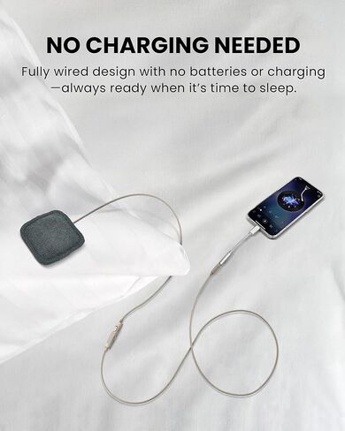 Avantree Slumber Mini – Ultra-Thin Wired Pillow Speaker for Sleeping, Soft Bedtime Audio, No Charging Needed, Sleeping Headphones for Podcasts & Audiobooks, in-Line Volume Control, USB-C & AUX in Kuwait