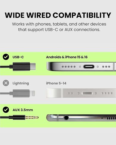 Avantree Slumber Mini – Ultra-Thin Wired Pillow Speaker for Sleeping, Soft Bedtime Audio, No Charging Needed, Sleeping Headphones for Podcasts & Audiobooks, in-Line Volume Control, USB-C & AUX in Kuwait