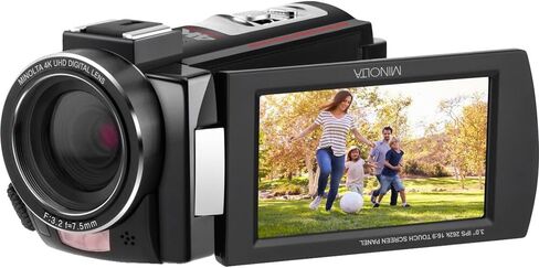 كاميرا فيديو Minolta MN4K25NV 4K Ultra HD 30 ميجا بيكسل للرؤية الرقمية الليلية (أسود) حزمة مع بطاقة ذاكرة 128 جيجابايت + حامل ثلاثي للكاميرا + ضوء LED (متجدد) in Saudi Arabia