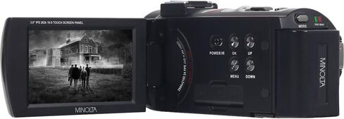 كاميرا فيديو Minolta MN4K25NV 4K Ultra HD 30 ميجا بيكسل للرؤية الرقمية الليلية (أسود) حزمة مع بطاقة ذاكرة 128 جيجابايت + حامل ثلاثي للكاميرا + ضوء LED (متجدد) in Saudi Arabia