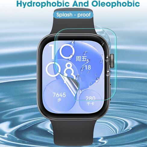 5PCS Soft TPU Film Protective Films for Huawei Fit 3 Smartwatch Screen Protectors Anti-scratch HD Clear Watch Film,Hydrogel in Saudi Arabia