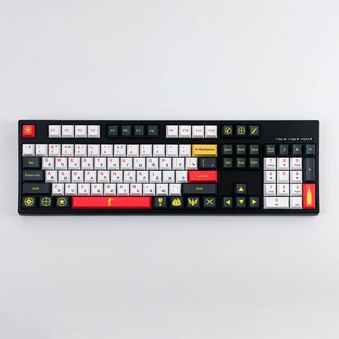 الروسية الإنجليزية أسود أبيض قبعات المفاتيح الكرز الشخصي PBT أغطية المفاتيح ل Cherry Mx Gateron Kailh Box TTC التبديل لوحة المفاتيح الميكانيكية in Kuwait