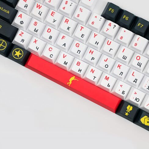 الروسية الإنجليزية أسود أبيض قبعات المفاتيح الكرز الشخصي PBT أغطية المفاتيح ل Cherry Mx Gateron Kailh Box TTC التبديل لوحة المفاتيح الميكانيكية in Kuwait