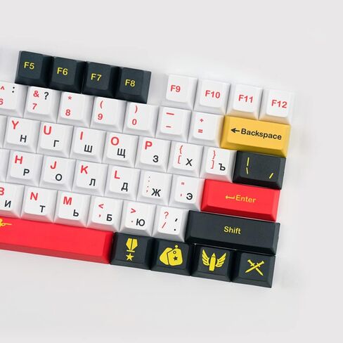 الروسية الإنجليزية أسود أبيض قبعات المفاتيح الكرز الشخصي PBT أغطية المفاتيح ل Cherry Mx Gateron Kailh Box TTC التبديل لوحة المفاتيح الميكانيكية in Kuwait