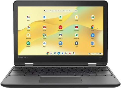 كمبيوتر محمول Lenovo 300e Gen 2 بشاشة لمس 11.6 بوصة، كمبيوتر محمول Chromebook، معالج Intel Celeron N4020 1.10 جيجا هرتز للطلاب، ذاكرة وصول عشوائي 4 جيجابايت، 32 جيجابايت SSD، لوحة مفاتيح يابانية، نظام تشغيل Chrome (متجدد) in Kuwait