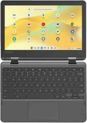 كمبيوتر محمول Lenovo 300e Gen 2 بشاشة لمس 11.6 بوصة، كمبيوتر محمول Chromebook، معالج Intel Celeron N4020 1.10 جيجا هرتز للطلاب، ذاكرة وصول عشوائي 4 جيجابايت، 32 جيجابايت SSD، لوحة مفاتيح يابانية، نظام تشغيل Chrome (متجدد) in Kuwait