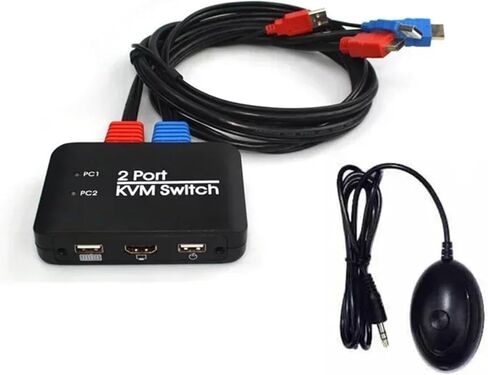 4K@60Hz 2 Port KVM Switch Support Keyboard and Mouse Control KVM Switch 2 Input 1 Output for Computer Laptop DVD PS*5 HDTV in Saudi Arabia