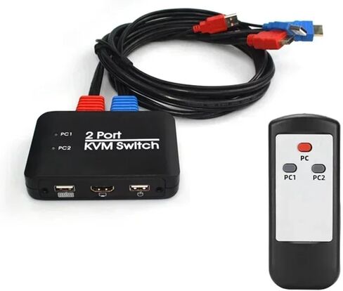 4K@60Hz 2 Port KVM Switch Support Keyboard and Mouse Control KVM Switch 2 Input 1 Output for Computer Laptop DVD PS*5 HDTV in Saudi Arabia