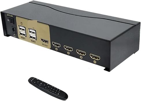 4Ports USB KVM Smart Switch HDMI-Compatible USB Converter Four in One Out Computer Share Projector Keyboard Mouse Monitor Device in Saudi Arabia