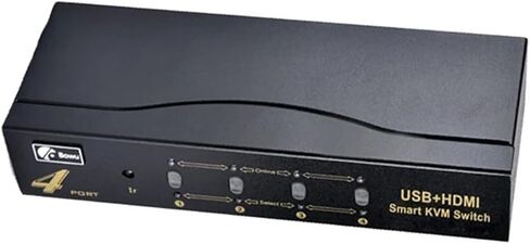 4Ports USB KVM Smart Switch HDMI-Compatible USB Converter Four in One Out Computer Share Projector Keyboard Mouse Monitor Device in Saudi Arabia