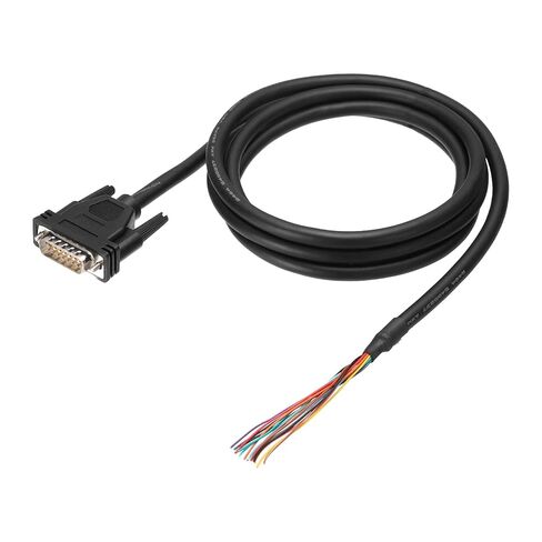 PATIKIL 4.9 قدم 26AWG DB15 موصل ذكر إلى نهاية السلك العاري RS232 15 دبوس كابل تمديد تسلسلي مزدوج محمية موصل ذكر مطلي بالذهب، أسود in Kuwait